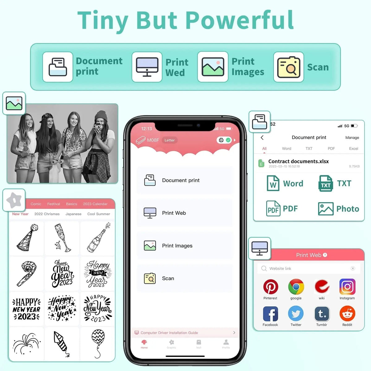 Compact Wireless Printer for Effortless Mobile Printing