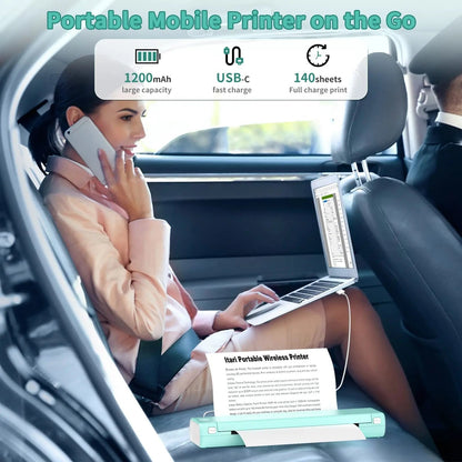 Compact Wireless Printer - Effortless Printing on the Go