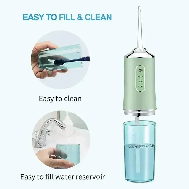 Rechargeable Wireless Water Flosser - AquaSmile for Oral Hygiene Anywhere