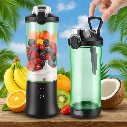 Rechargeable Portable Blender with 6 Blades – 600ML Ice-Crushing