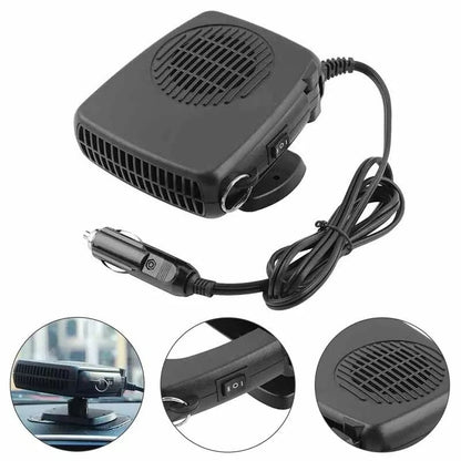 12V Portable Car Heater with 360-Degree Rotating Base