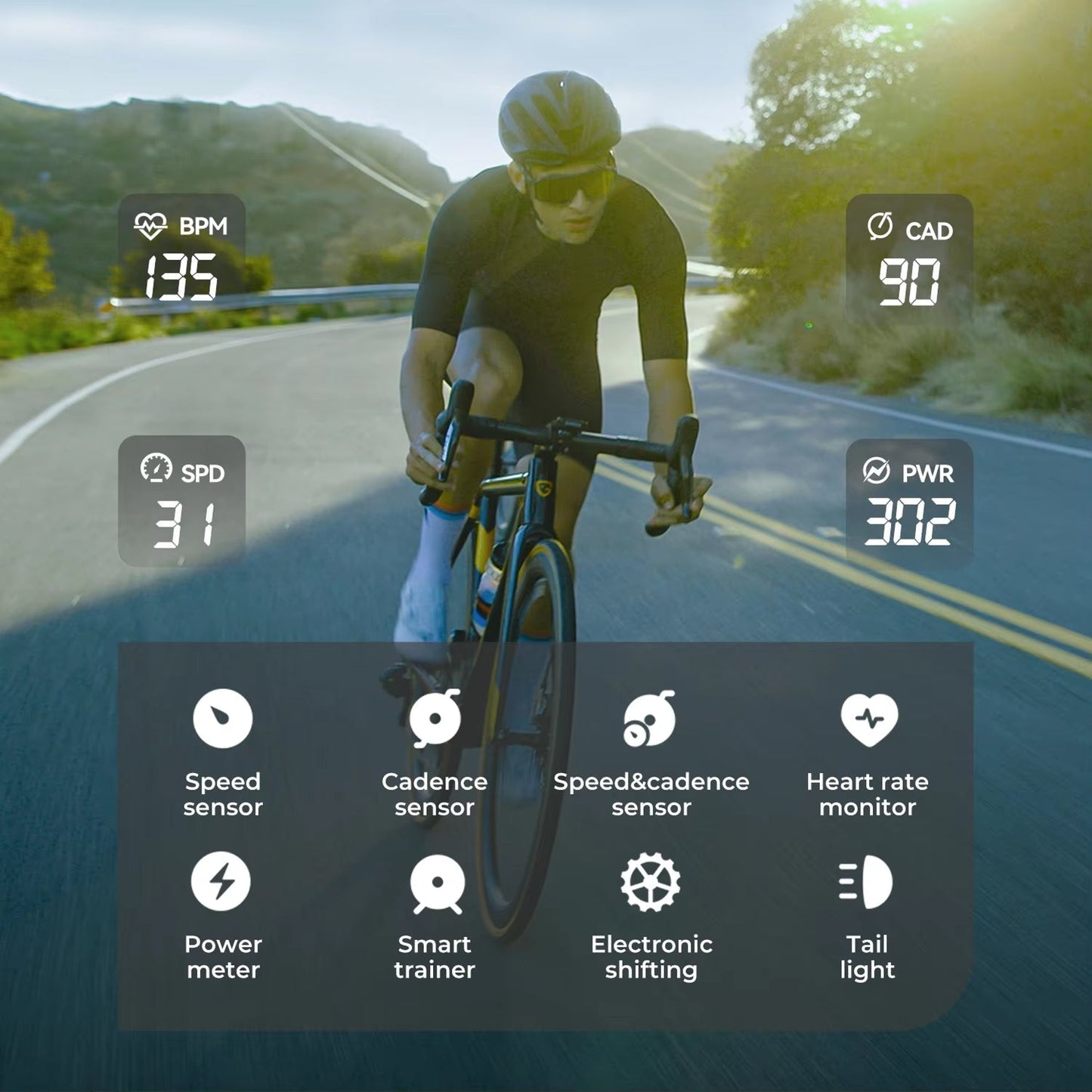 Cycle Computer with Multi-Function Display