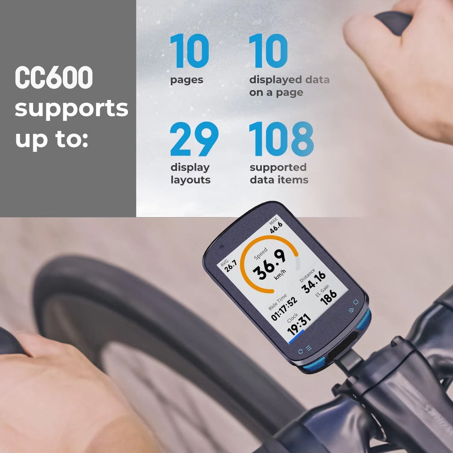 Cycle Computer with Multi-Function Display