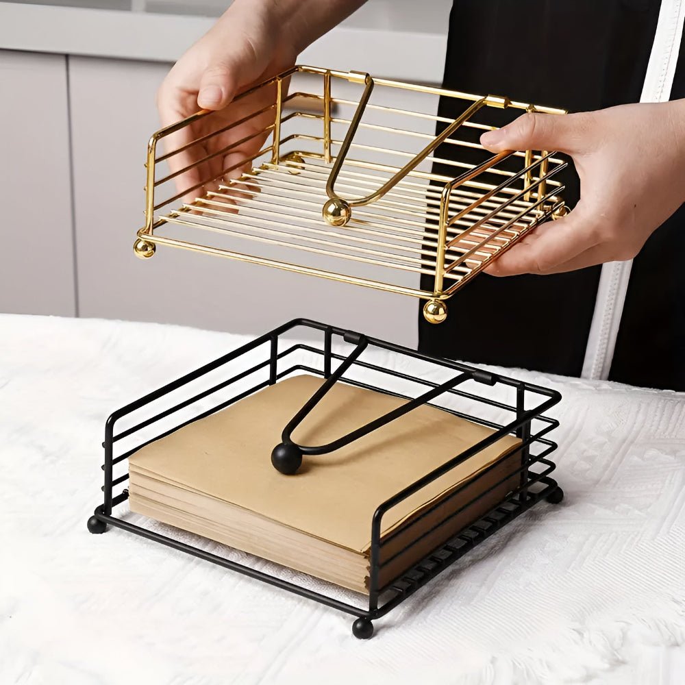 Sleek Table Design Iron Napkin Holder