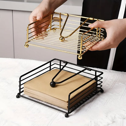 Sleek Table Design Iron Napkin Holder