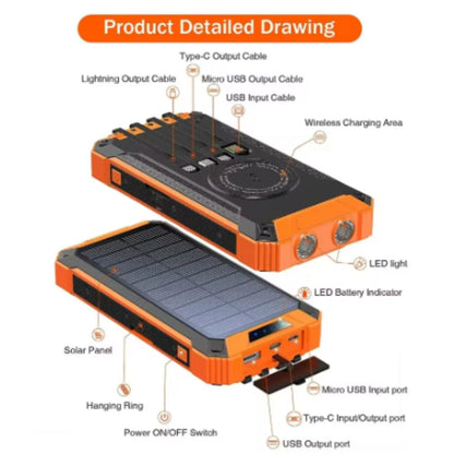 Portable Waterproof Solar Charger | Solar-Powered Power Bank