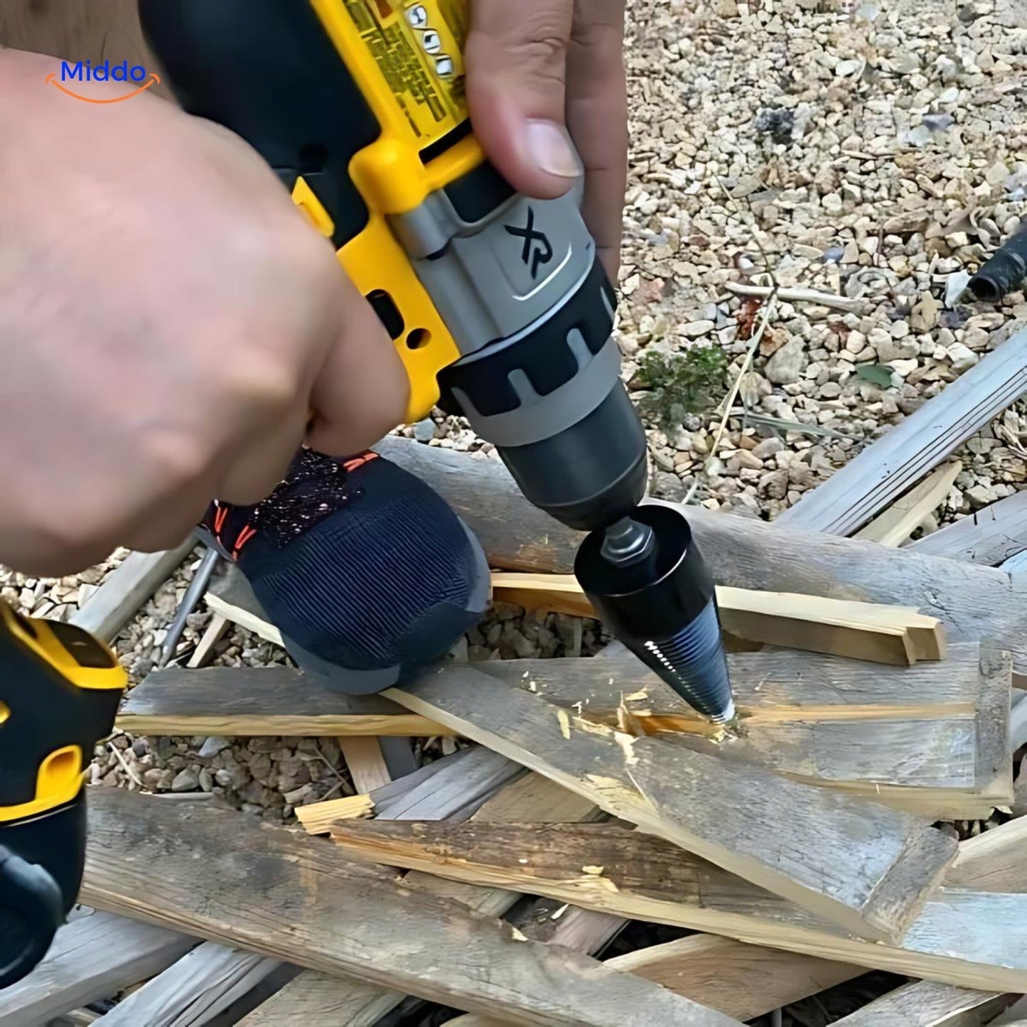 Efficient Wood Splitting Drill for Easy Work Without an Axe