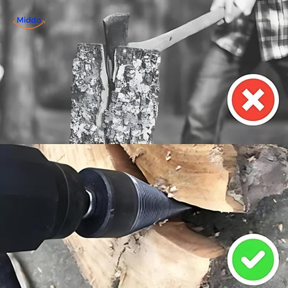 Efficient Wood Splitting Drill for Easy Work Without an Axe
