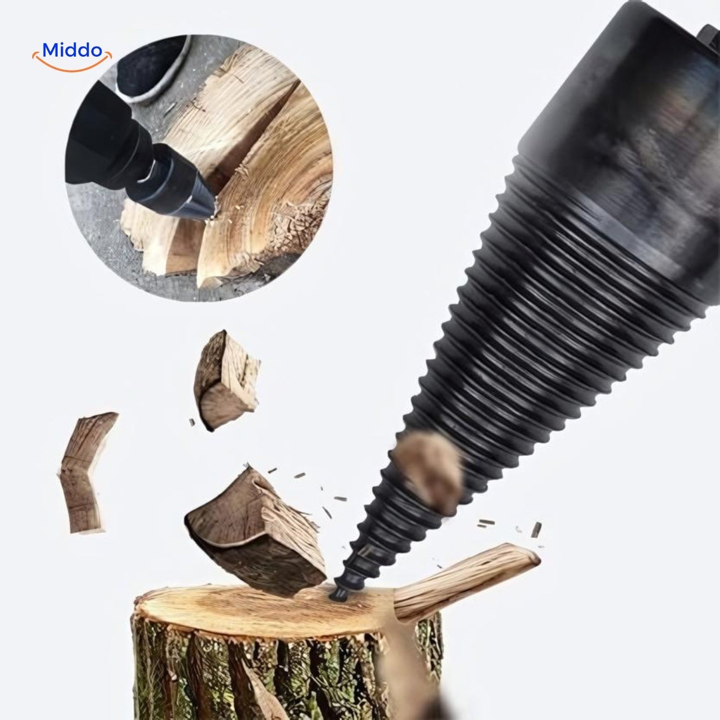 Efficient Wood Splitting Drill for Easy Work Without an Axe
