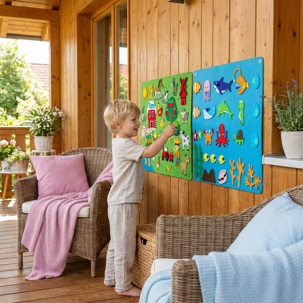 Educational Felt Playsets Inspired by Montessori Principles