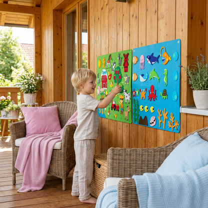 Educational Felt Playsets Inspired by Montessori Principles