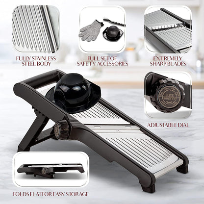 Food Slicer with Cut-Resistant Gloves Included