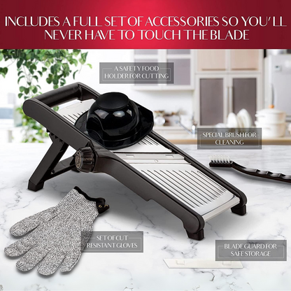 Food Slicer with Cut-Resistant Gloves Included