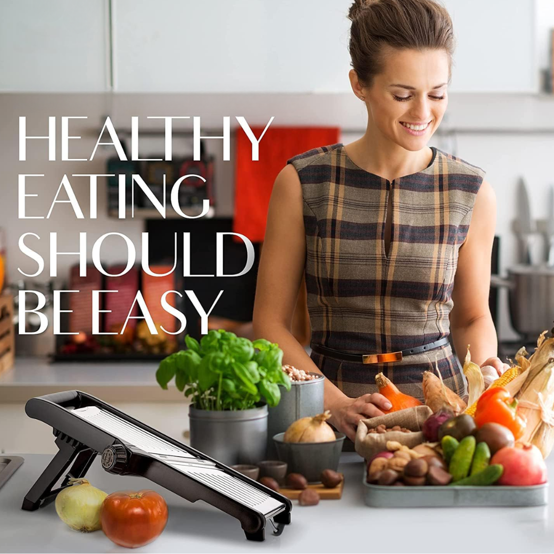 Food Slicer with Cut-Resistant Gloves Included