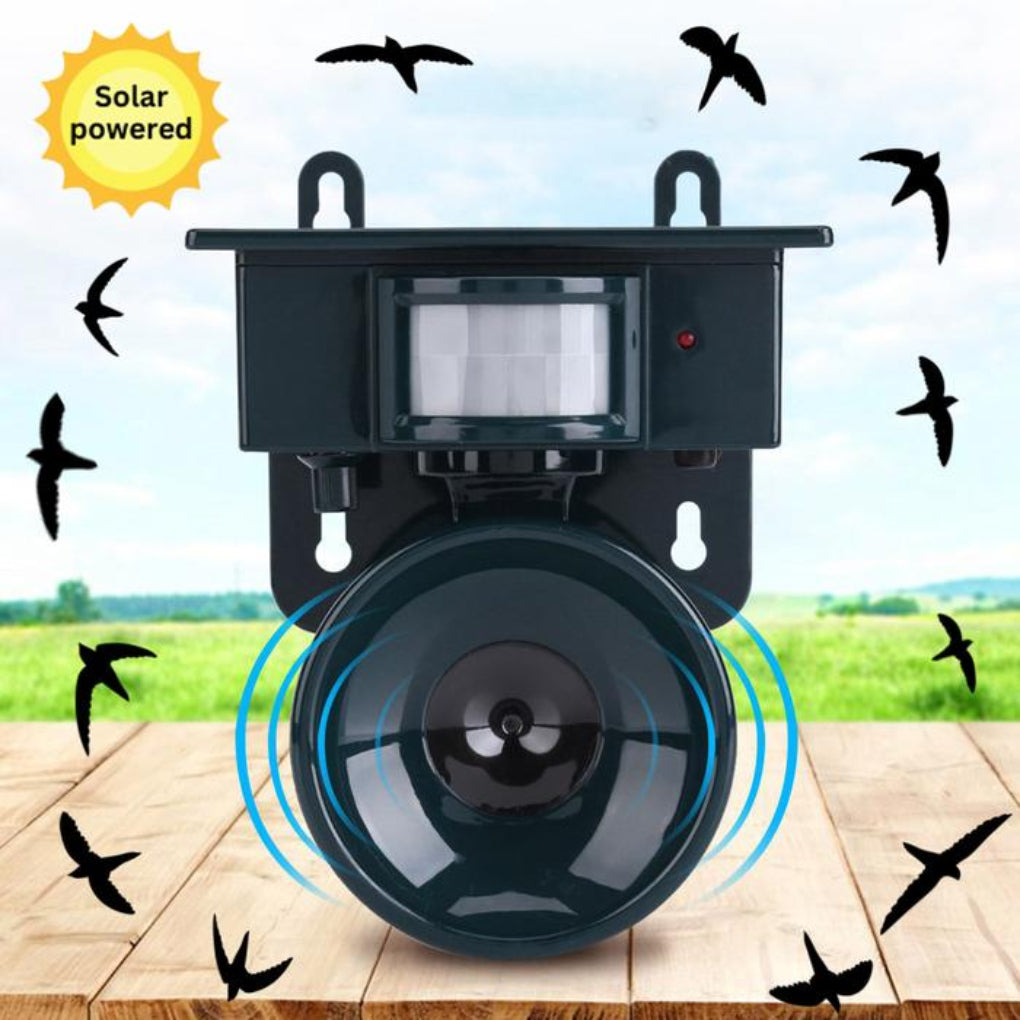 Motion-Activated Outdoor Bird Deterrent with Solar Power