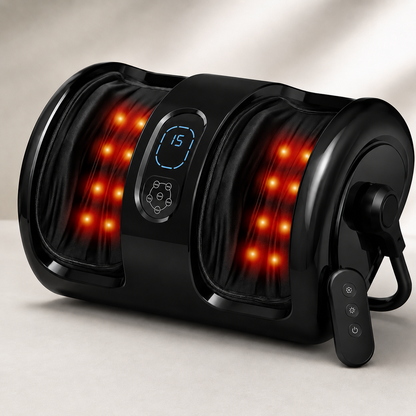 Shiatsu Leg and Foot Massager with Heat – Kneading, Vibration, and Washable Covers