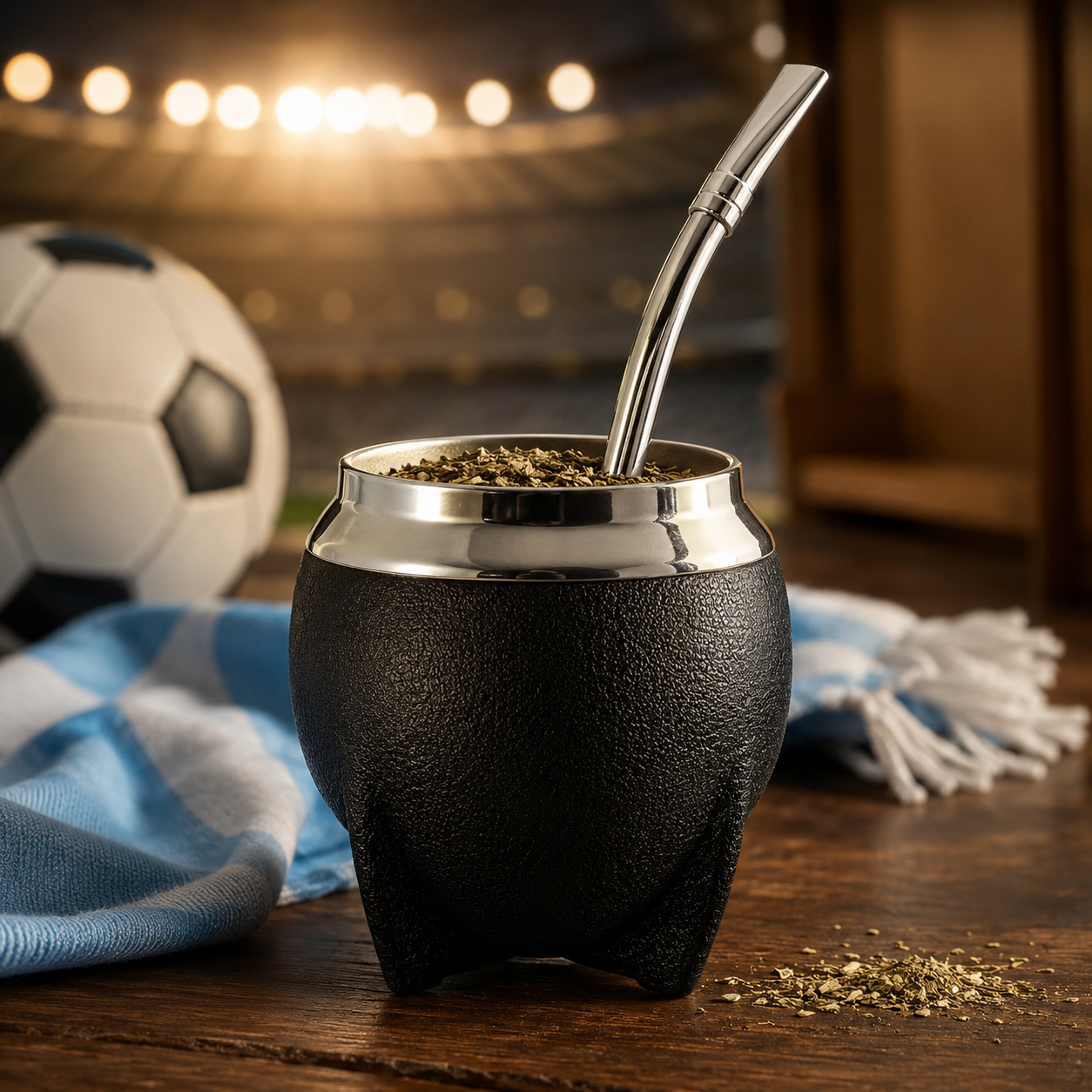 Insulated Stainless Steel Yerba Mate Cup Set with Bombilla Straw & Brush - 10oz Travel Design