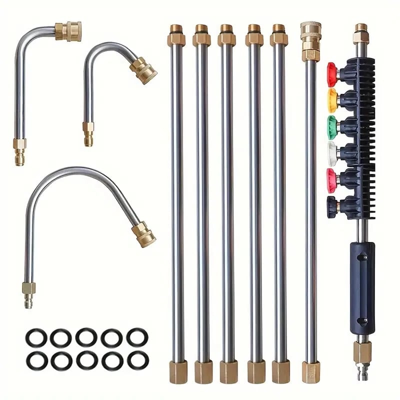 Customizable Pressure Washer Wand with Versatile Nozzle Set