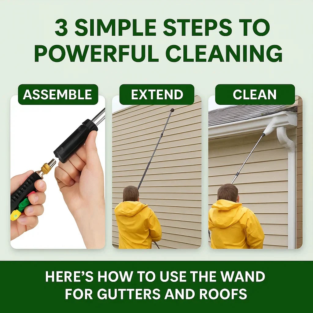 Customizable Pressure Washer Wand with Versatile Nozzle Set