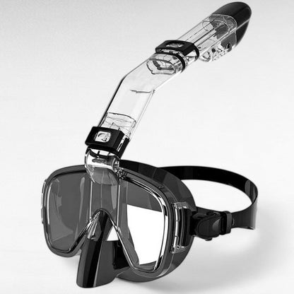 Adjustable Headband Foldable Snorkel Mask with Anti-Fog Dry-Top Design