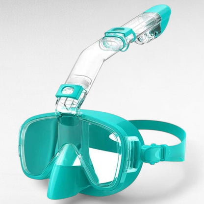 Adjustable Headband Foldable Snorkel Mask with Anti-Fog Dry-Top Design