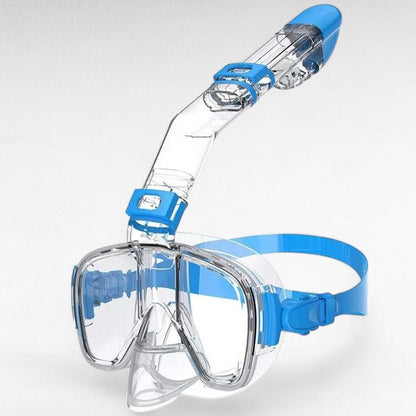 Adjustable Headband Foldable Snorkel Mask with Anti-Fog Dry-Top Design