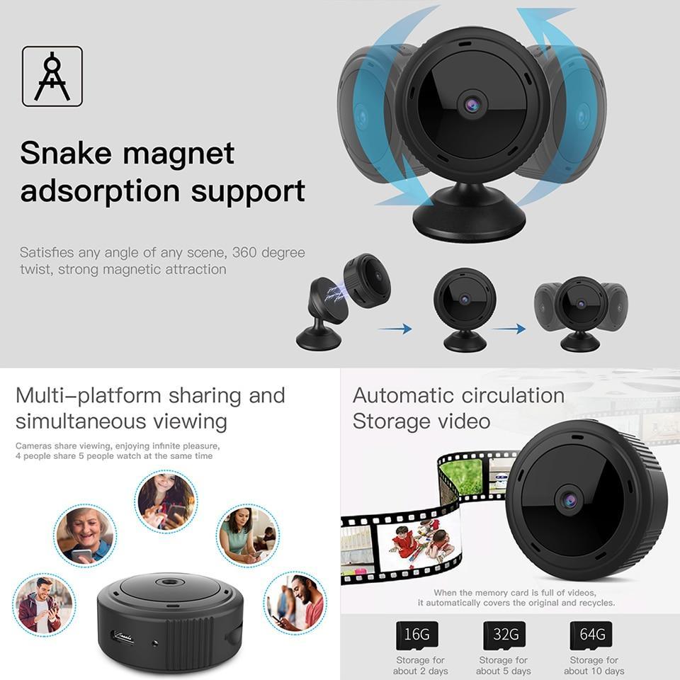 WiFi Security Camera with Night Vision 1080P