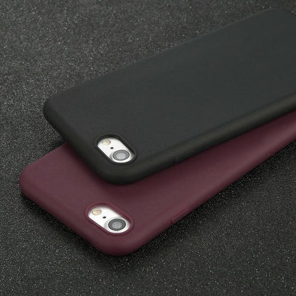 Soft Matte Silicone Case for iPhone
