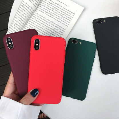 Soft Matte Silicone Case for iPhone