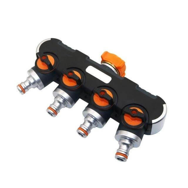 Versatile 4-Way Garden Hose Splitter for Efficient Watering