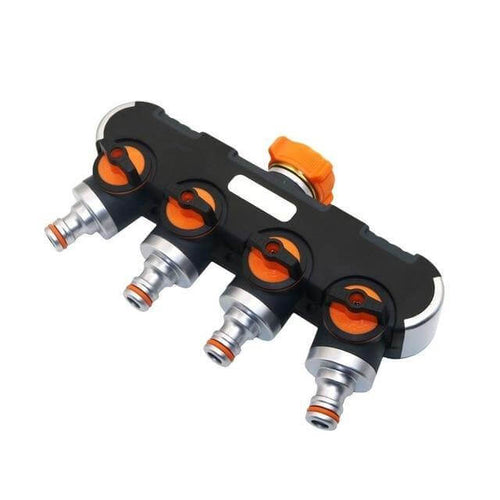 Versatile 4-Way Garden Hose Splitter for Efficient Watering