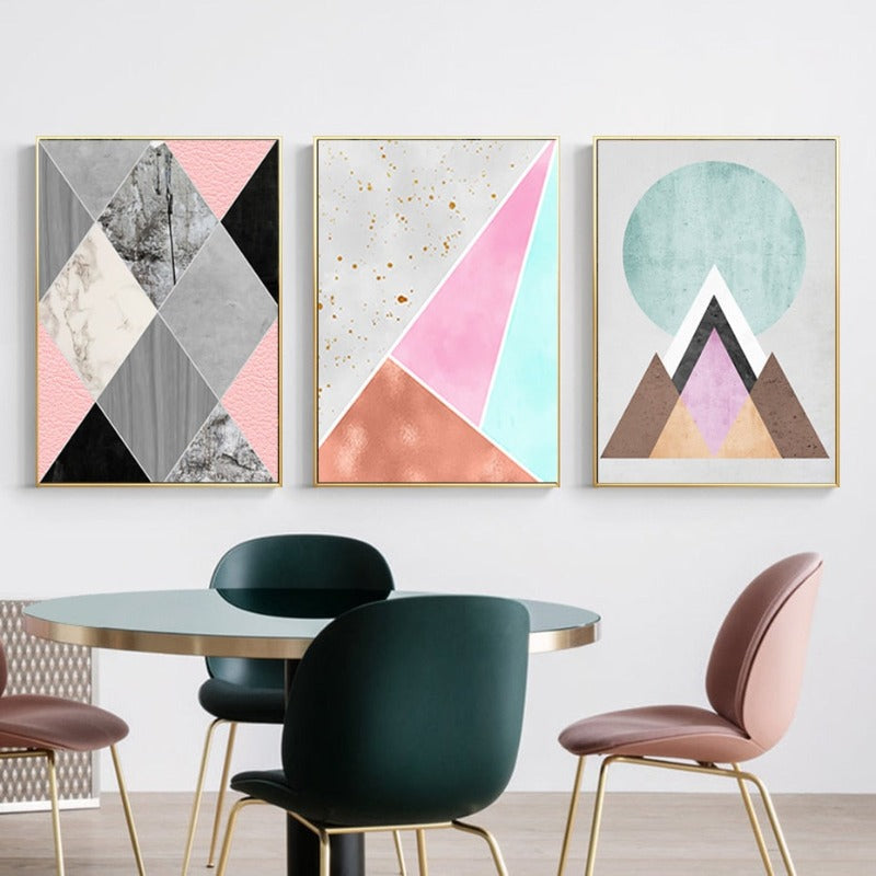 Stylish Geometric Canvas Art for Modern Interiors
