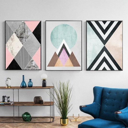 Stylish Geometric Canvas Art for Modern Interiors