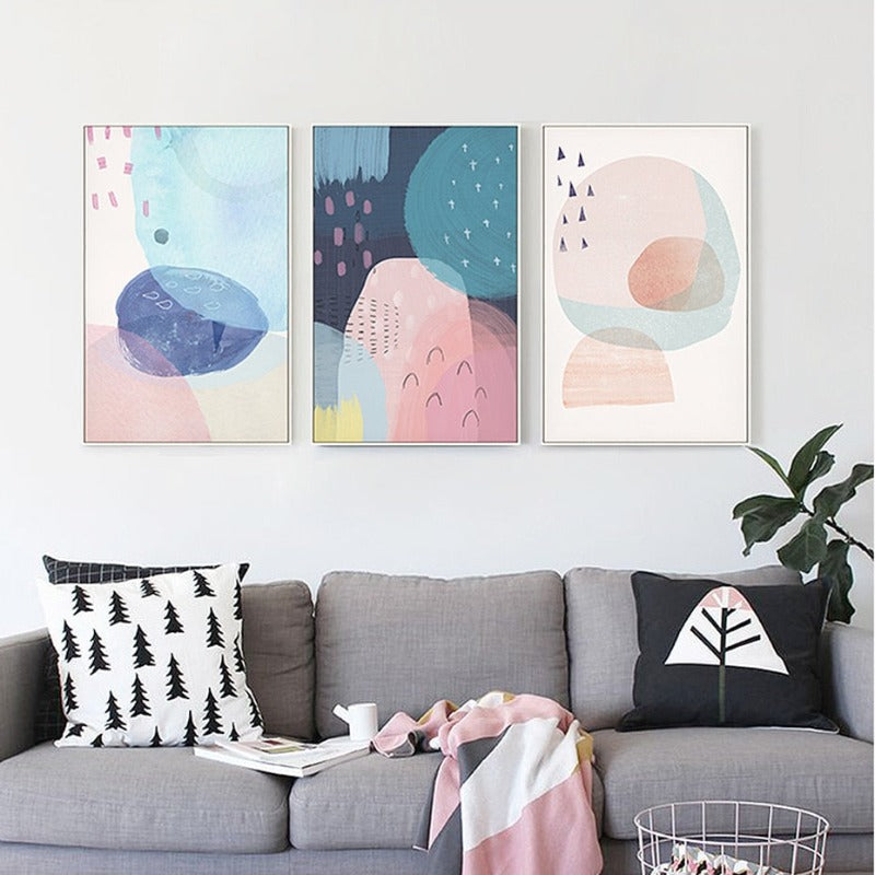 Charming Pink Abstract Princess - Canvas Wall Art Décor