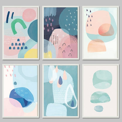 Charming Pink Abstract Princess - Canvas Wall Art Décor