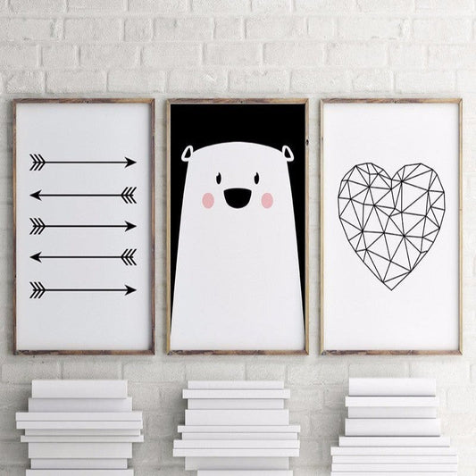 Canvas Art Print of Baby Polar Bear for Wall Decor