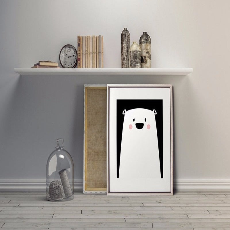 Canvas Art Print of Baby Polar Bear for Wall Decor