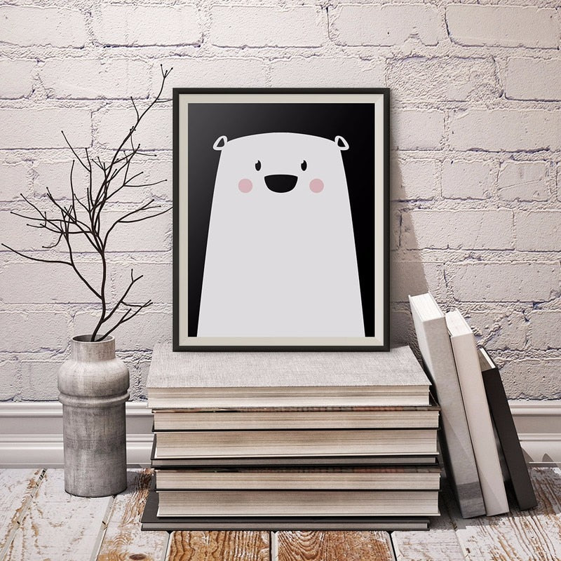 Canvas Art Print of Baby Polar Bear for Wall Decor