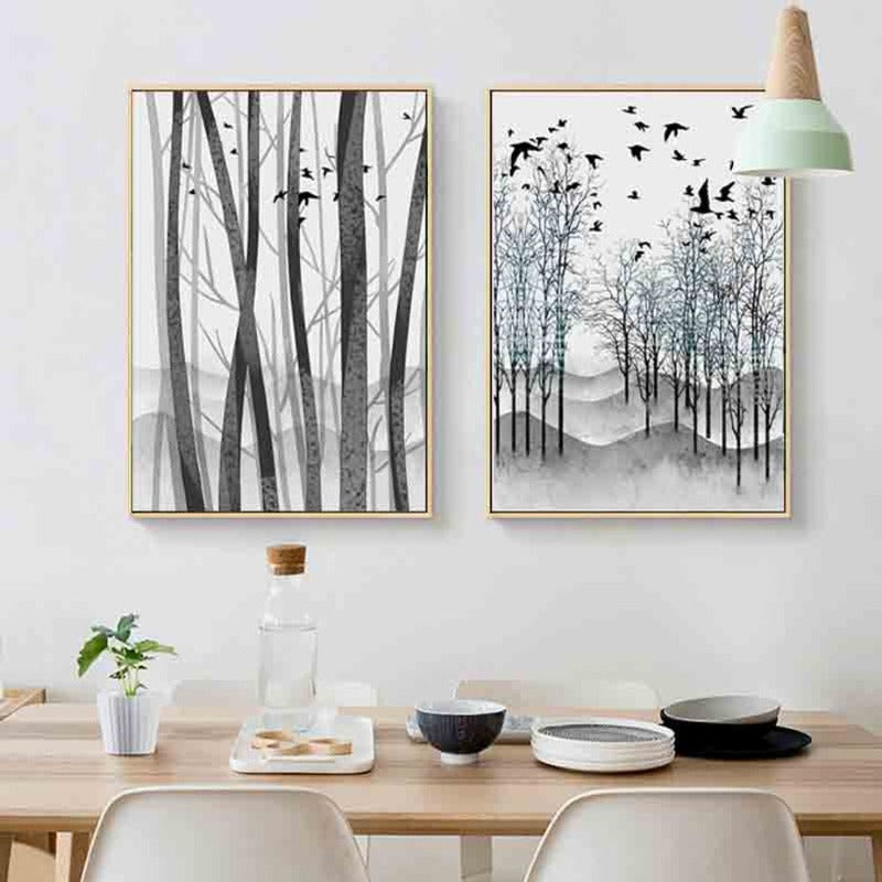 Nature-Inspired Abstract Canvas Art for Elegant Decor