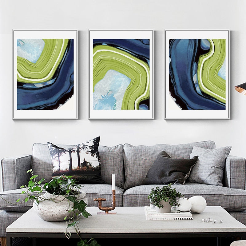 Vivid Aqua Marble Canvas Art | Home Décor Masterpiece