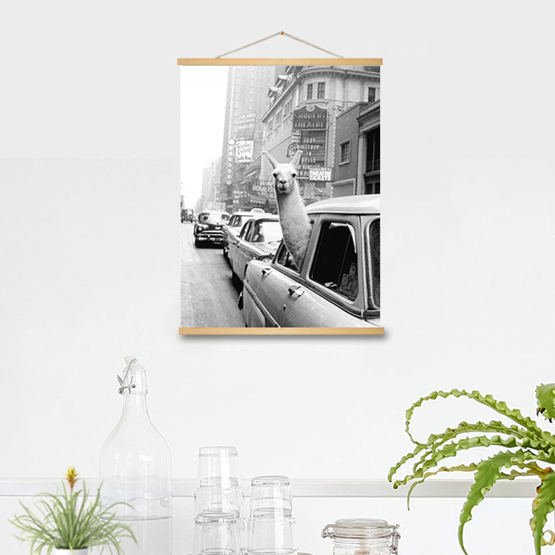 Taxi Canvas Art featuring Alpaca – Wall Decoration