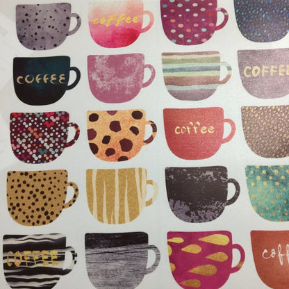 Canvas Artwork Featuring Unique Coffee Cup Designs