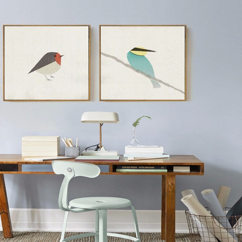 Canvas Wall Art featuring Robin and Bee-Eater Birds