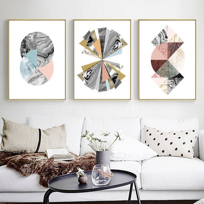 Vibrant Marble Abstract Canvas Art for Elegant Interiors