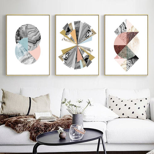 Vibrant Marble Abstract Canvas Art for Elegant Interiors