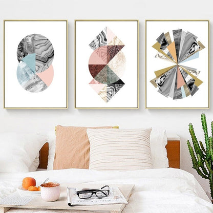 Vibrant Marble Abstract Canvas Art for Elegant Interiors