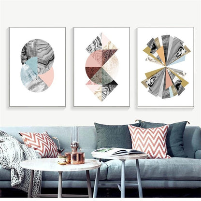 Vibrant Marble Abstract Canvas Art for Elegant Interiors