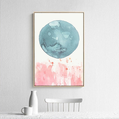 Elegant Pink and Blue Abstract Canvas Art for Modern Spaces