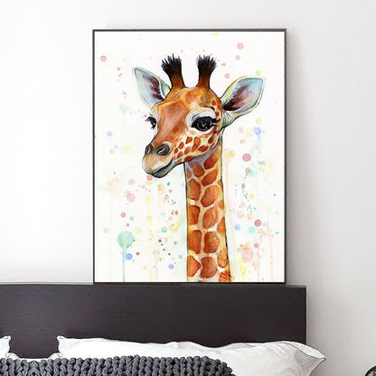 Canvas Wall Art of Baby Giraffe