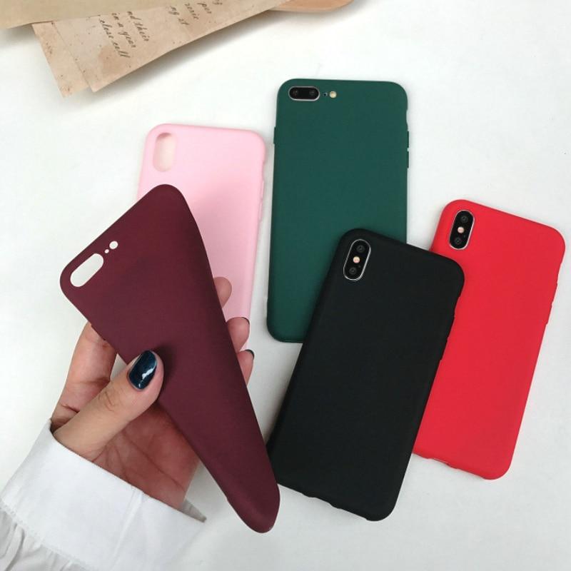 Soft Matte Silicone Case for iPhone